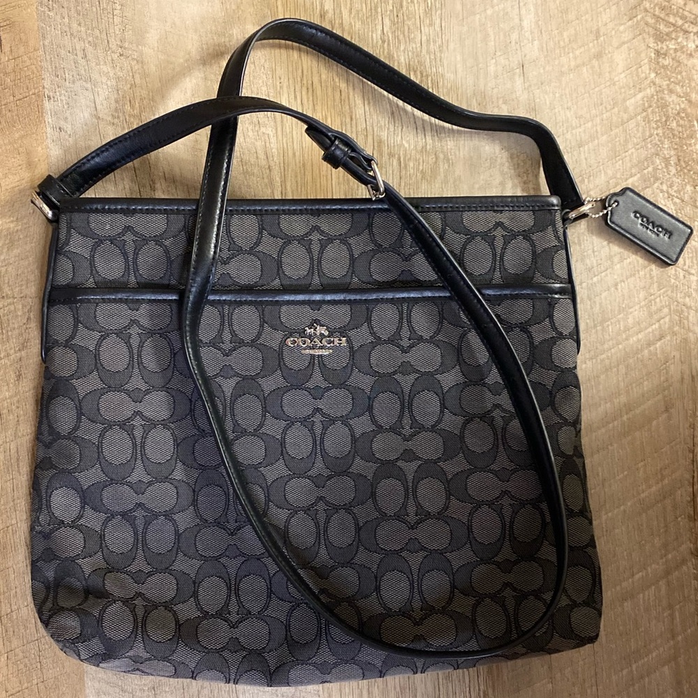 Authentic Coach Signature Crossbody File Bag